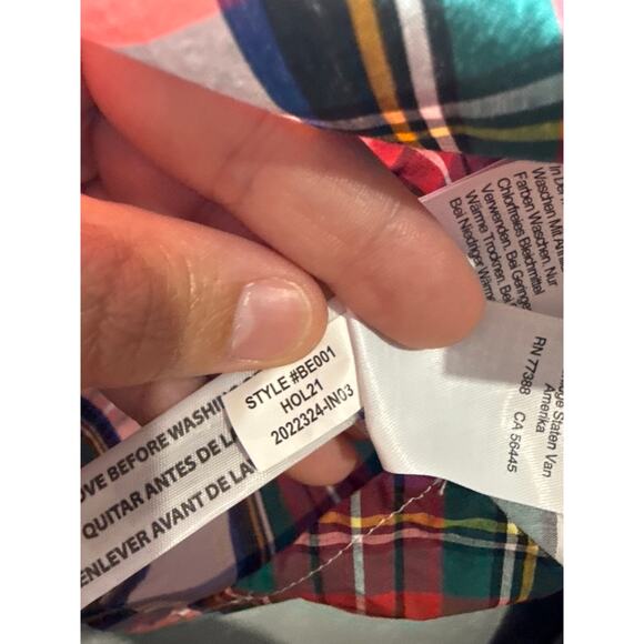 J Crew plaid smocked puff sleeve snowy stewart tartan blouse womens small - Picture 5 of 9